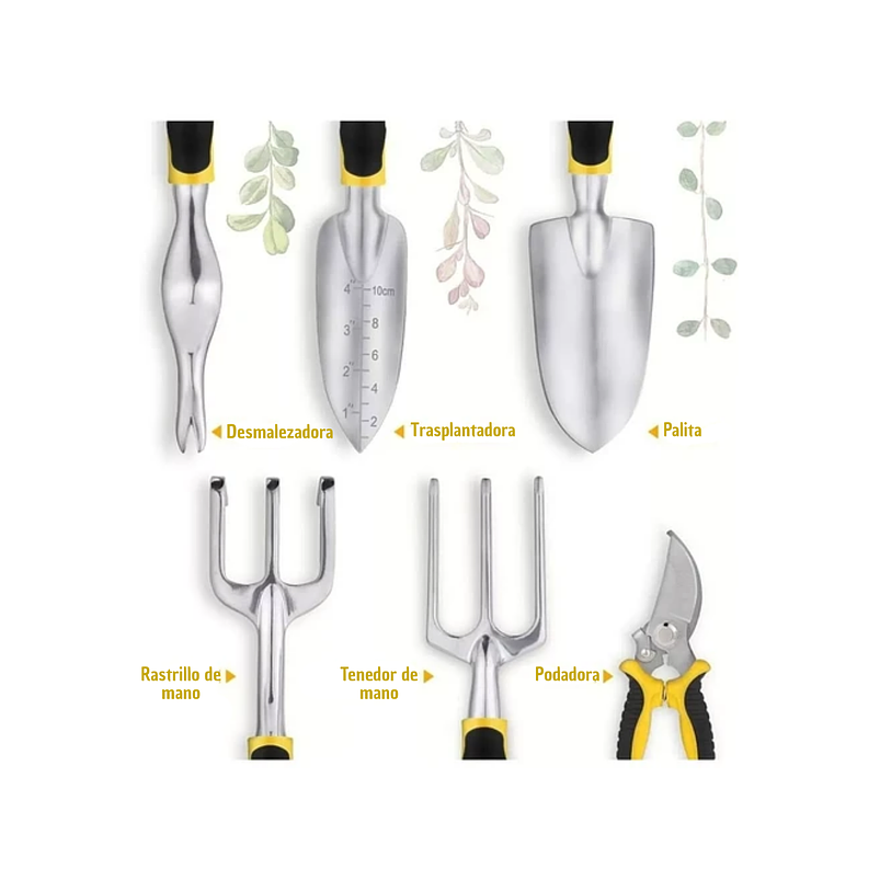Set Herramientas De Jardín X12 Piezas Premium En Aluminio 2