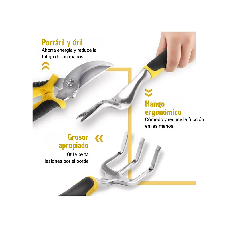 Set Herramientas De Jardín X12 Piezas Premium En Aluminio 3