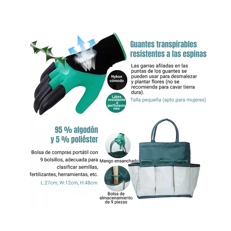 Kit Herramientas Plantas, Siembra, Cactus, Suculentas X9 7