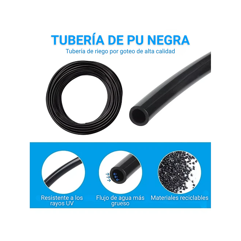 Kit Riego Por Goteo Plantas En Maceta X20mtrs 1/8 - 3