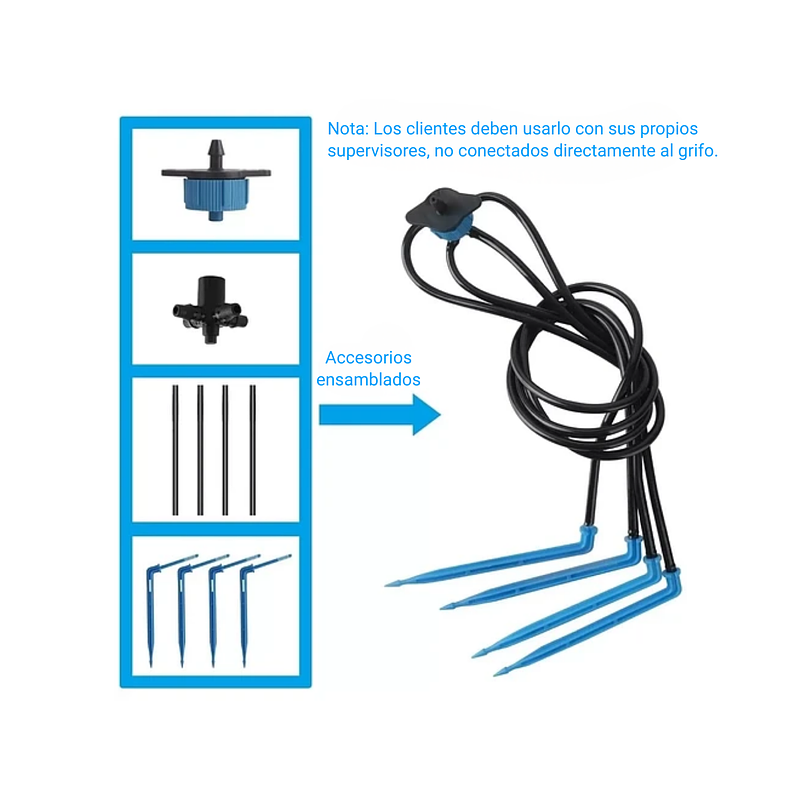 Kit Riego Por Goteo Plantas En Maceta X20mtrs 1/8 - 5