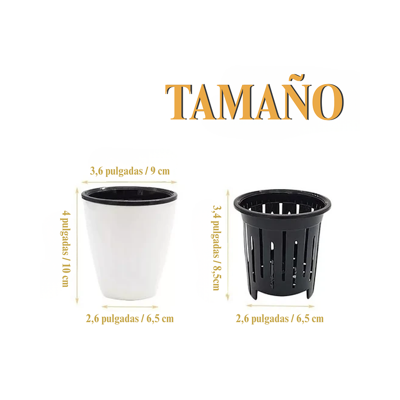 Maceta Plastica Con Sistema Autoriego 10cm Alto 9cm Diametro Blanco 3