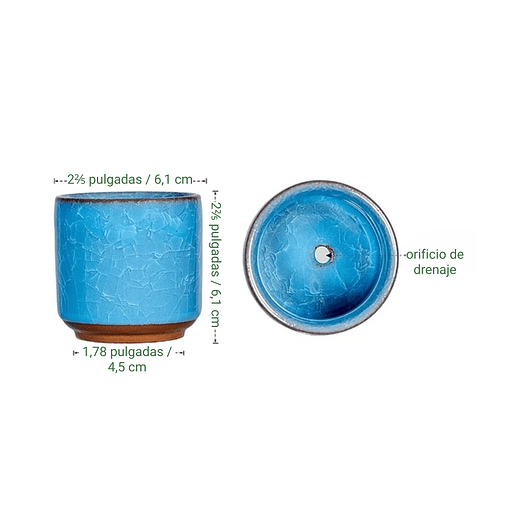 Juego Macetas X8unid Cerámica Fina 6cm Diamx6cm Alto Colores 2