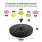 Fuente De Luz Solar Baño De Aves 5 Boquillas Forma Flor 16cm - Miniatura 2