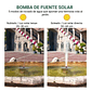 Fuente De Luz Solar Baño De Aves 5 Boquillas Forma Flor 16cm - Miniatura 4