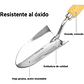 Kit Herramientas Jardin X3; Pala Rastrillo Palín Acero Inox - Miniatura 4