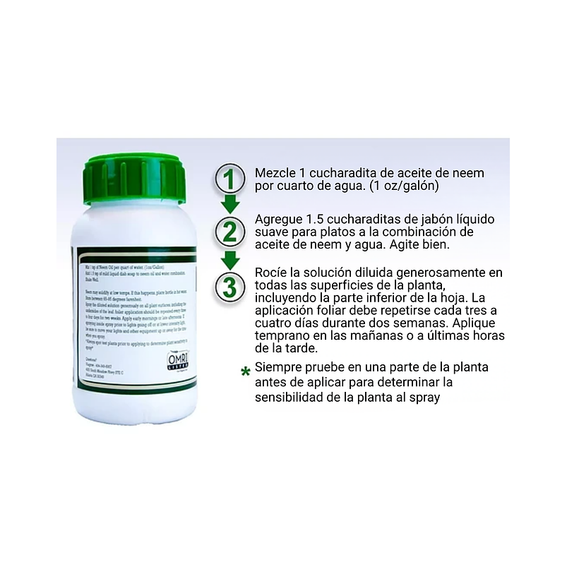 Aceite 100% Semilla Neem Prensado Frío Plantas 8oz (24galon) 3