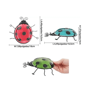 Set Figuras X3 Unid Decorativas Jardín - Pared