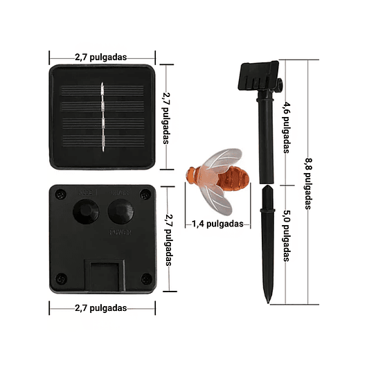 Luces Solar Led Abejas Impermeable Guirnalda Decoración de Jardin 6