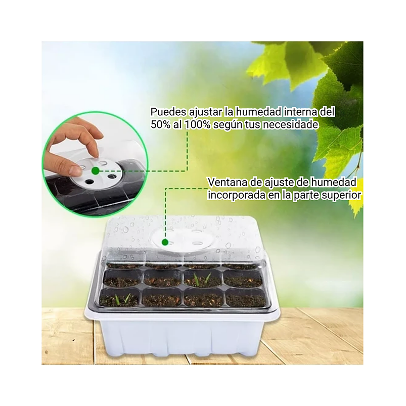 Bandeja De Germinar 12 Celdas,domo,control Temp X5 Unidades 3