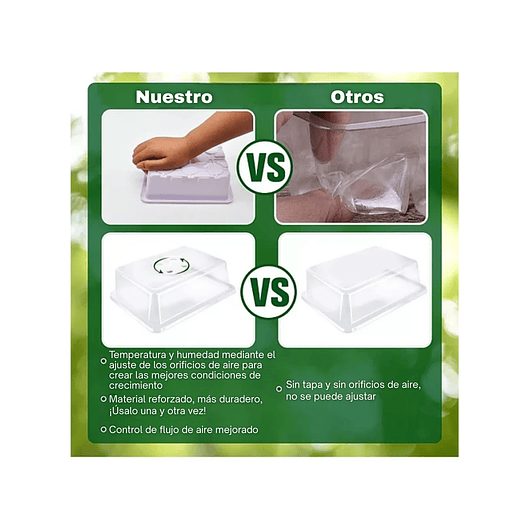 Bandeja De Germinar 12 Celdas,domo,control Temp X5 Unidades 4