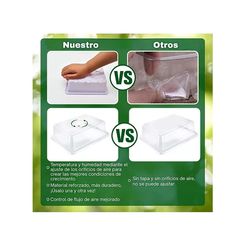 Bandeja De Germinar 12 Celdas,domo,control Temp X5 Unidades 4