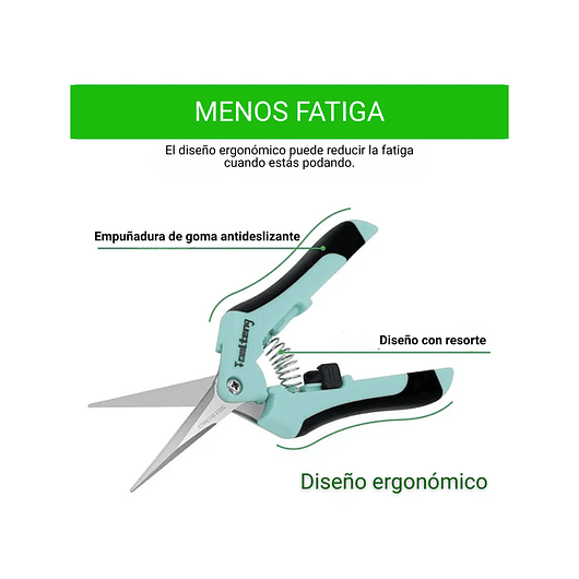 Tijera De Poda De Plantas Recubrimiento Titanio Punta Recta 2
