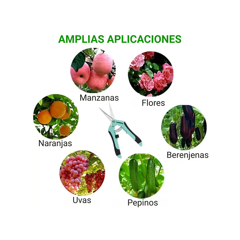 Tijera De Poda De Plantas Recubrimiento Titanio Punta Recta 4