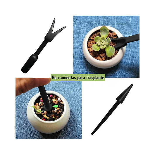 Kit Herramientas Jardín Cactus-bonsái X11 Piezas Acero+bolsa 3