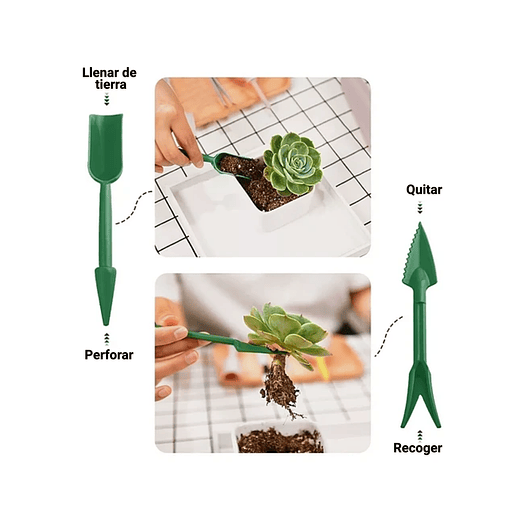 Kit Herramientas Plantas Jardín Esencial X12 Piezas 2