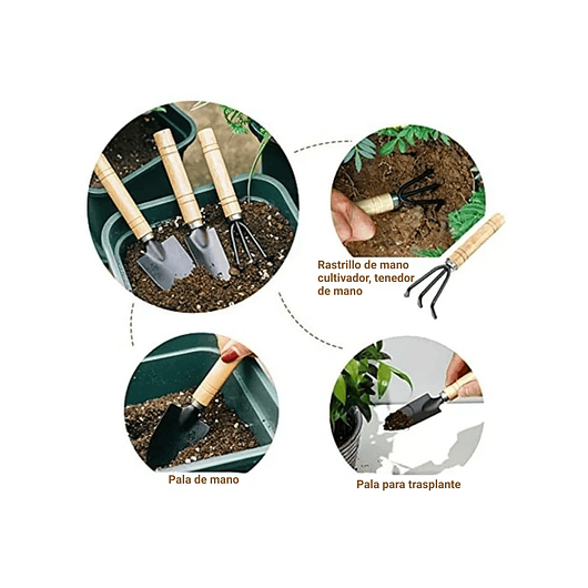 Kit Herramientas Plantas Jardín Esencial X12 Piezas 5
