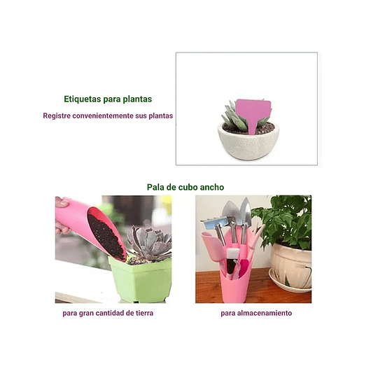 Kit Herramientas Siembra Suculentas Cactus X18 Piezas  2
