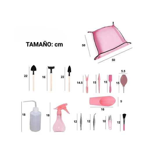 Kit Herramientas Siembra Suculentas Cactus X18 Piezas  3