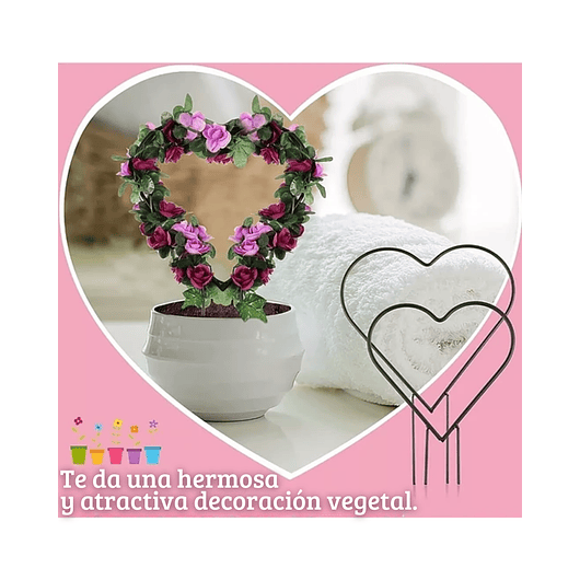 2 Piezas Forma Corazón Para Guía De Plantas Enredaderas 4