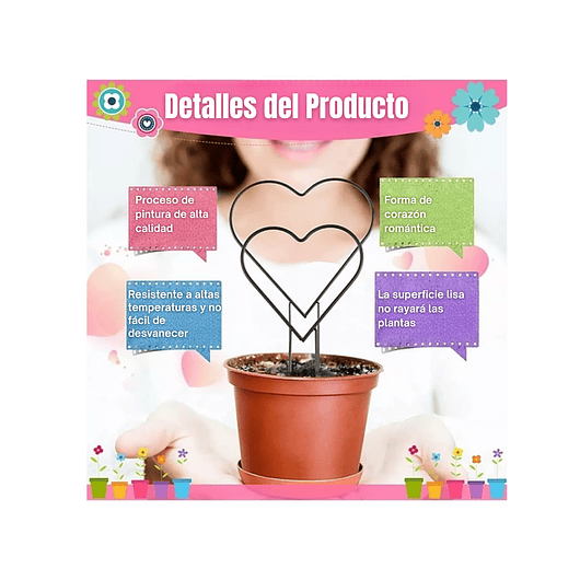 2 Piezas Forma Corazón Para Guía De Plantas Enredaderas 5