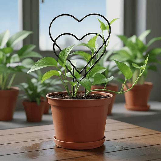 2 Piezas Forma Corazón Para Guía De Plantas Enredaderas 1