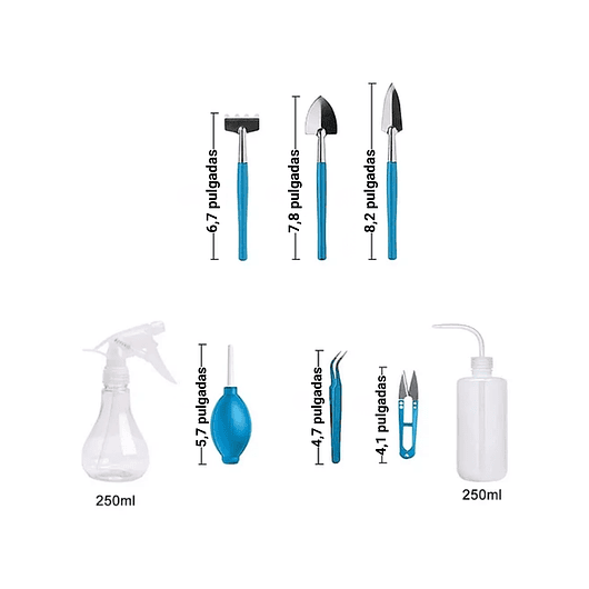 Kit Herramientas Cactus Y Suculentas X13 Piezas 7
