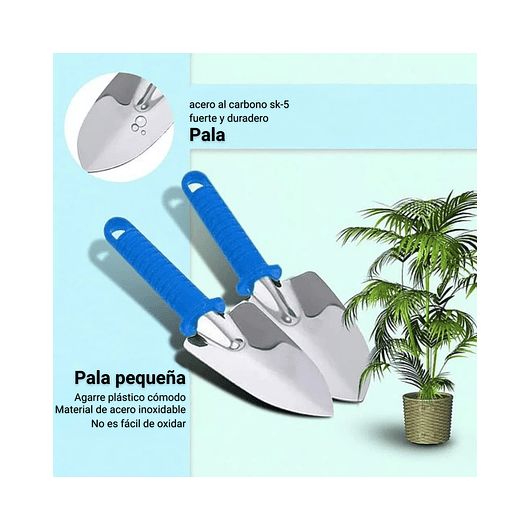 Kit Herramientas Jardinería X13 Piezas En Acero + Estuche 3