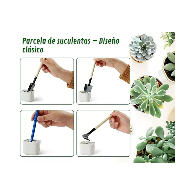 Kit Herramientas Suculentas X13 Piezas más bolso Organizador 3