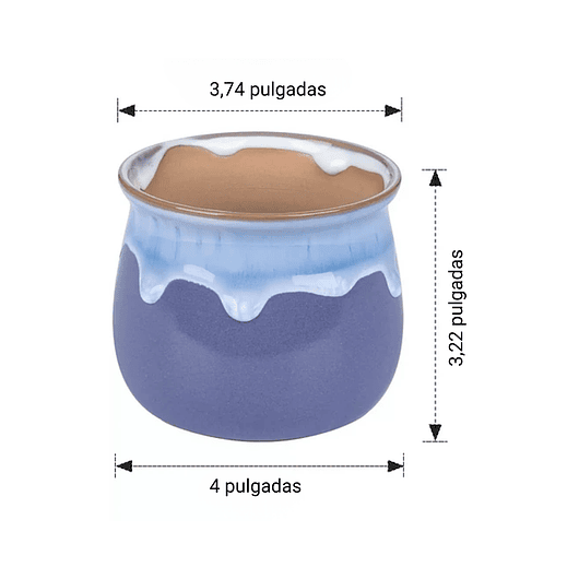 Juego Macetas X6unid Cerámica Fina 5cm Diamx5cm Alto Colores 2