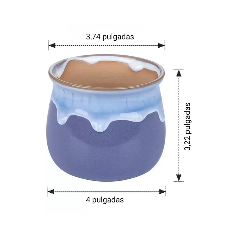 Juego Macetas X6unid Cerámica Fina 5cm Diamx5cm Alto Colores 2