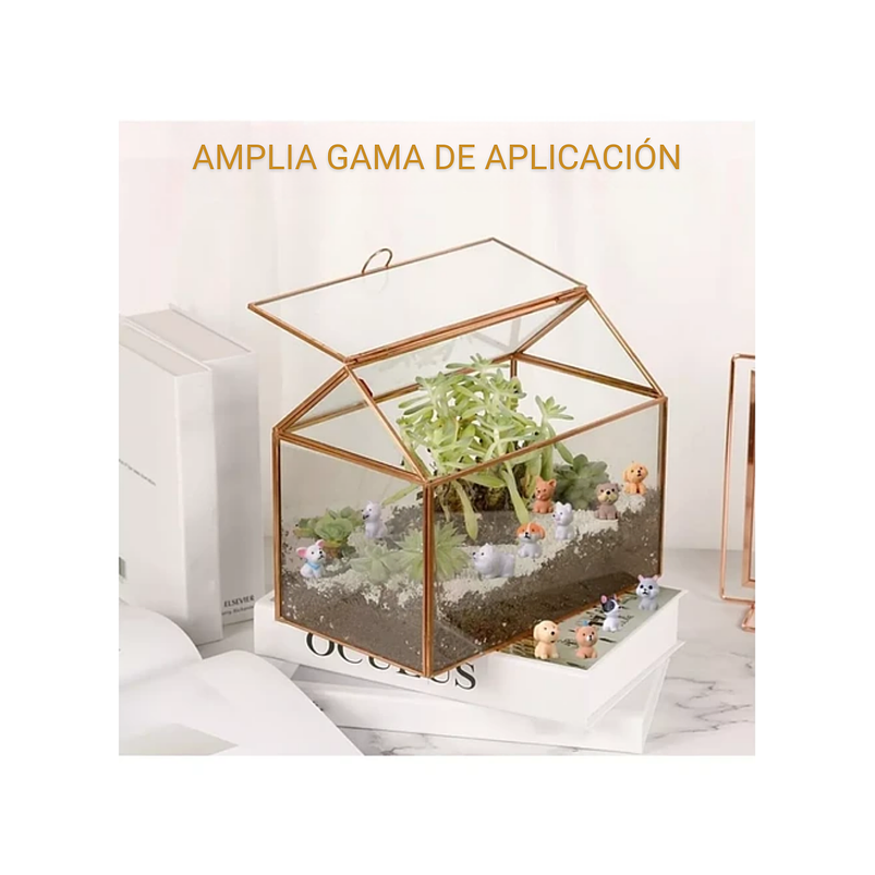 Set Mini Figura Perritos Decorativas Terrario Jardín X12unid 2