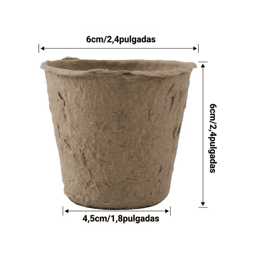 Maceta Papel Orgánico Biodegradable x25unid más 25 Etiquetas 6