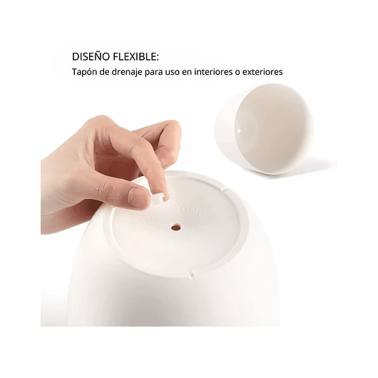 Macrame de Portamaceta más Maceta Incluida 16.5cm Diam Marfil 2