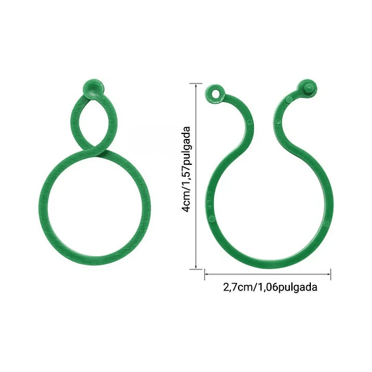 Clip Gancho De Amarre De Plantas Hortalizas x50 Unid 5