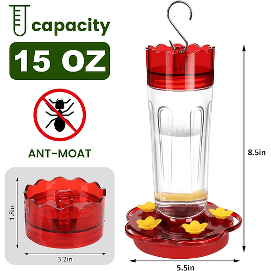 Bebederos Para Colibries Plasticos de Jardin X2 Unidades  2