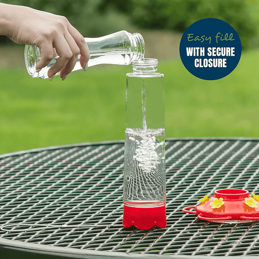 Bebedero De Vidrio Para Colibries 600ml 5 Puertos 5