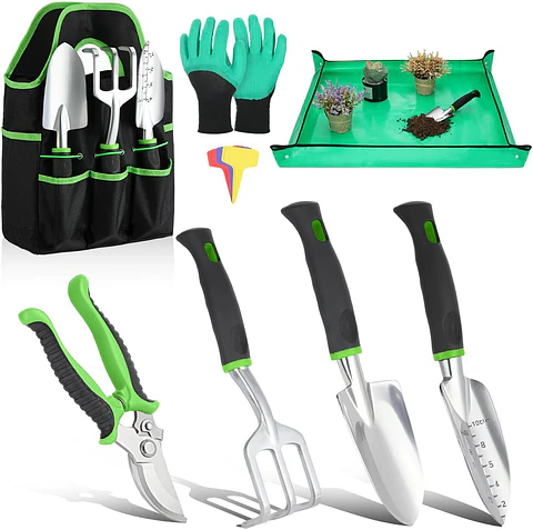 Juego Esencial De Herramientas De Jardinería Huerto y Cultivo en Aluminio