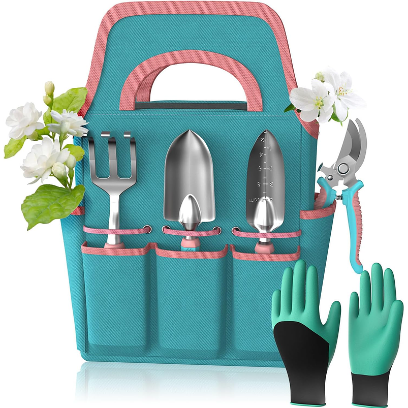 Juego x6 Herramientas de Jardinería de Aluminio con Bolso 7