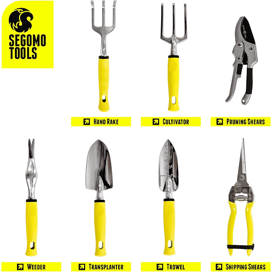 Juego Herramientas de Jardín x12 Piezas Con Delantal y Bolso 2