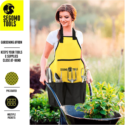 Juego Herramientas de Jardín x12 Piezas Con Delantal y Bolso 3