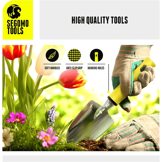 Juego Herramientas de Jardín x12 Piezas Con Delantal y Bolso 4