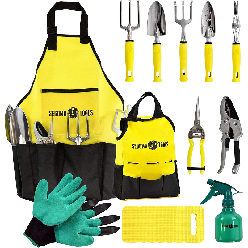 Juego Herramientas de Jardíneria Con Delantal y Bolsa Organizadora 1