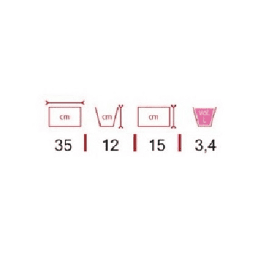 Matera Plástica Rectangular x2 unidades de 35 centímetros Largo Más Plato 5