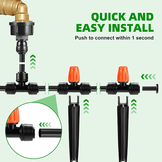 Kit De Sistema De Riego De Jardín De 22 Metros Nebulización 3