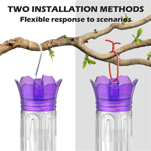 Bebedero Aves Colibríes Plástico De Jardín Colgante x600ml 4