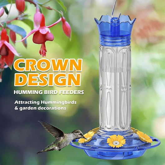 Bebedero Aves Colibríes Plástico De Jardín Colgante x600ml 20