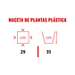 Maceta De Plantas Plástica Gemello Lisa 29 Ancho*29l*35cm Alto - Miniatura 2