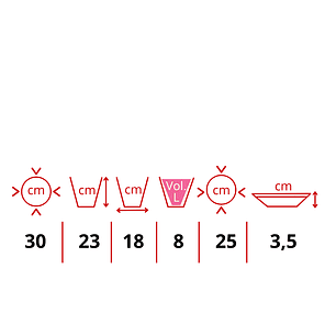 Maceta Plantas Plástica Clásica Más Plato 30cm Diámetro x23cm Alto