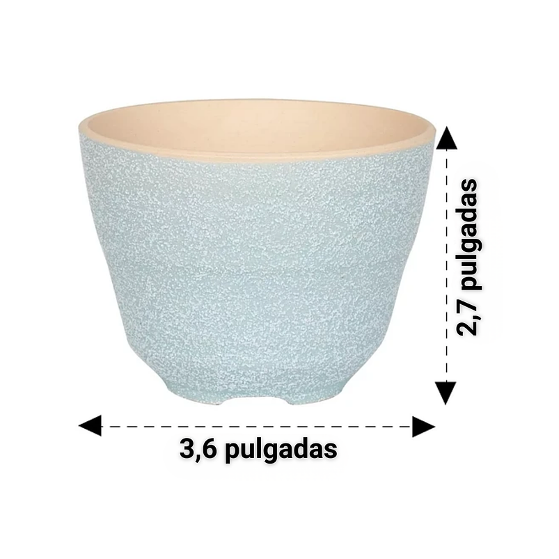 Juego Macetas X4 Unid Cerámica Tono Pastel 9cm Diamx7cm Alto Pastel x4 Pastel 2